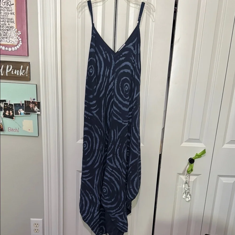 Elegant Blue Tie-Dye Women's Skirt - Picture 2 of 7